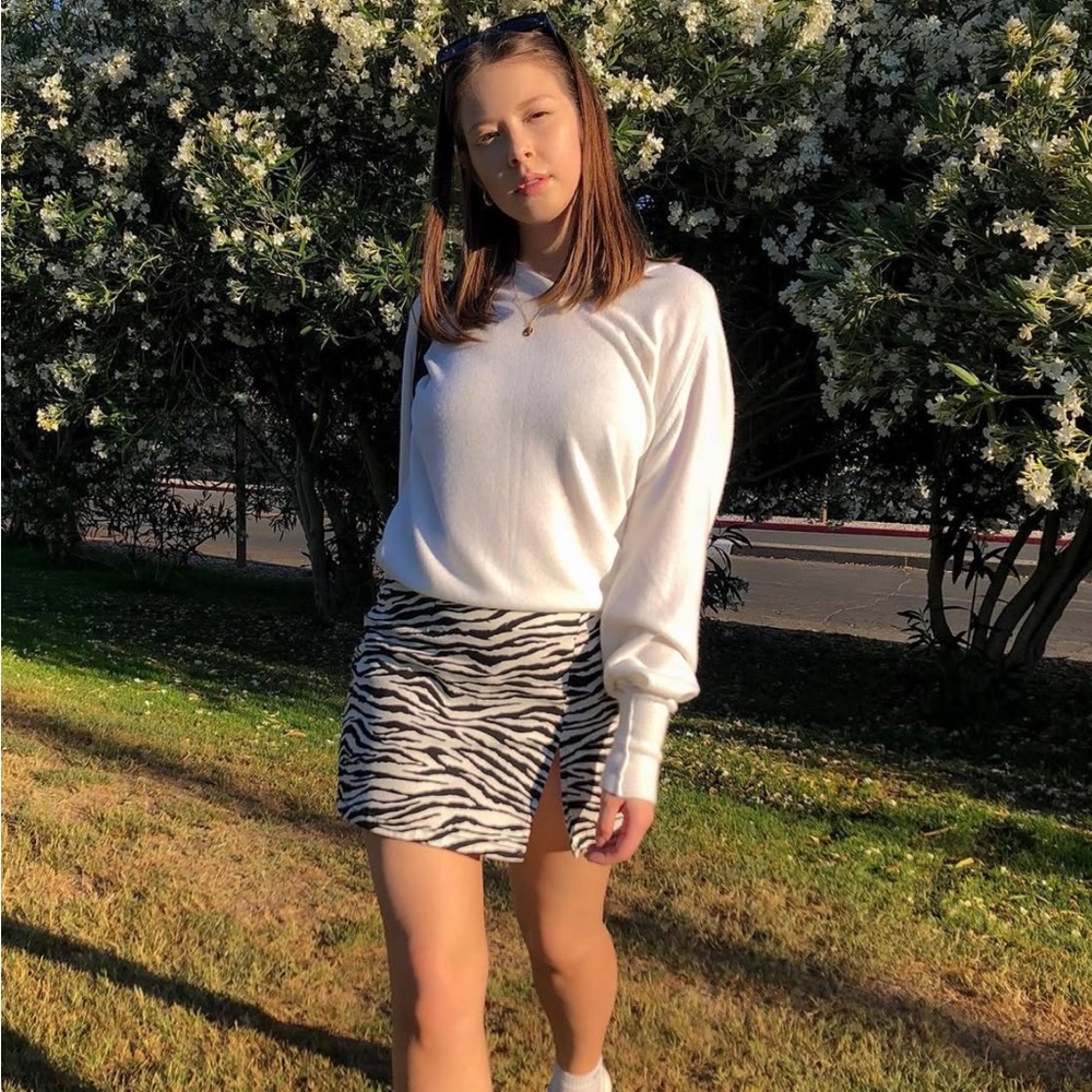 Zebra Cotton Skirt
